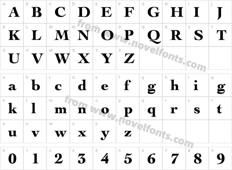 LeCochinBQ-BoldCharacter Map