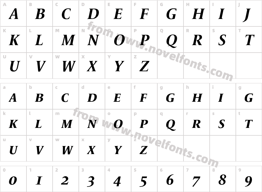 LeMondeLivre-BoldItalicSCCharacter Map