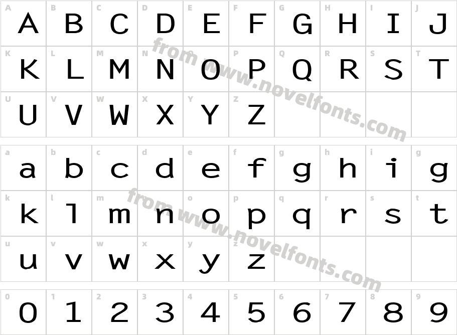 Lechter Extended BoldCharacter Map