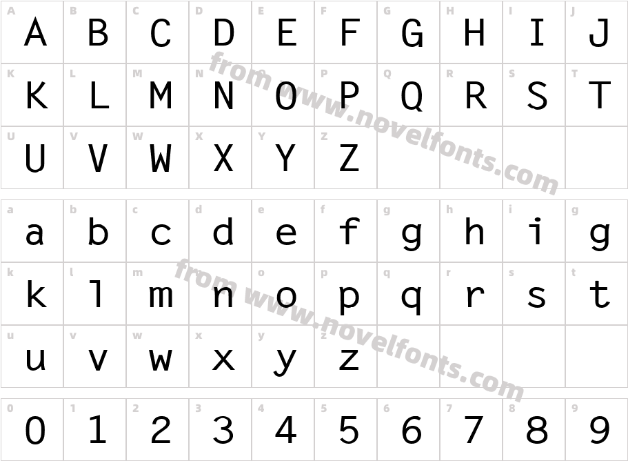 Lechter Wide BoldCharacter Map