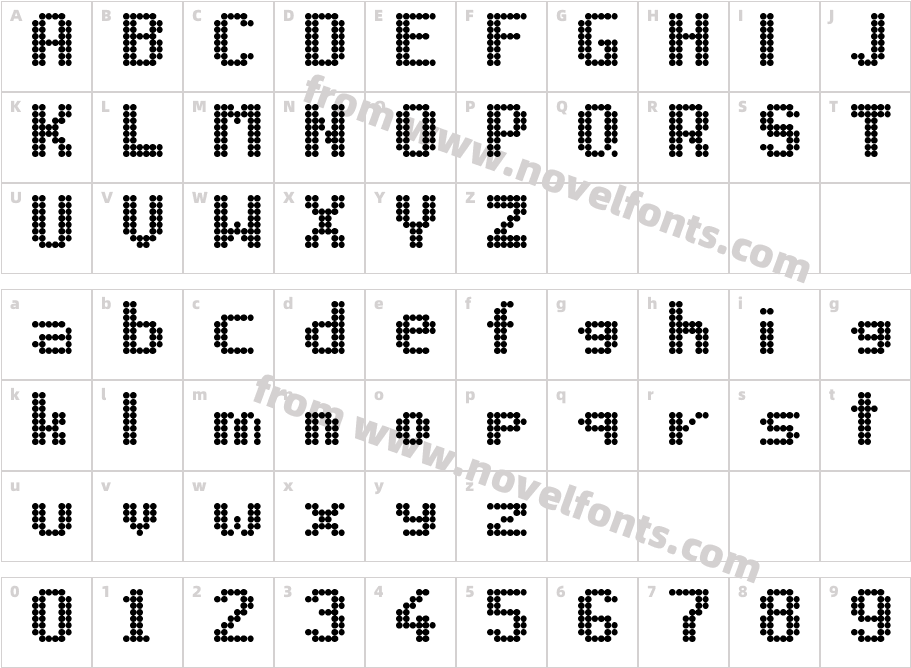 Led 8x6 RegularCharacter Map