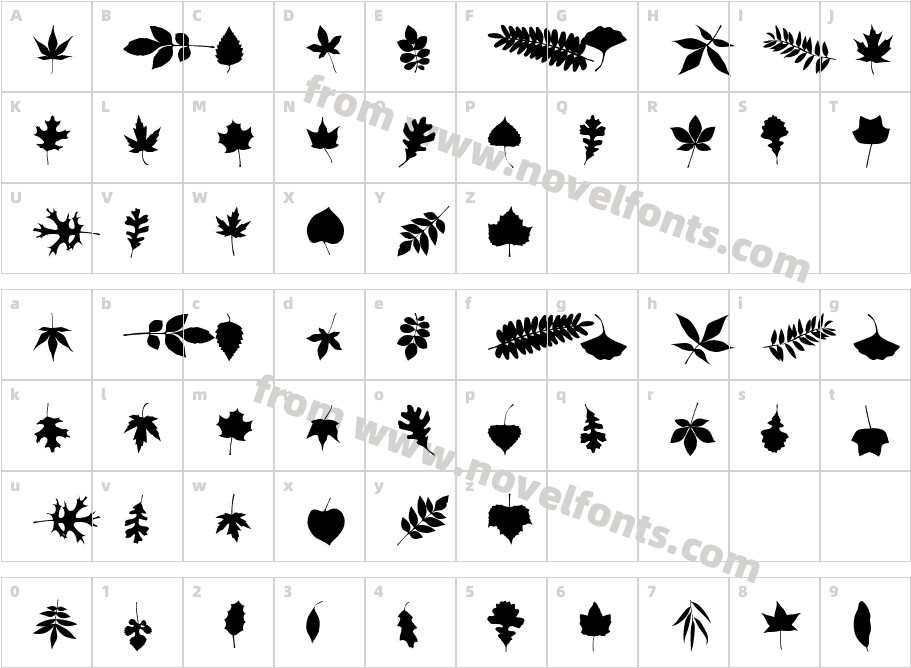 Leef RegularCharacter Map