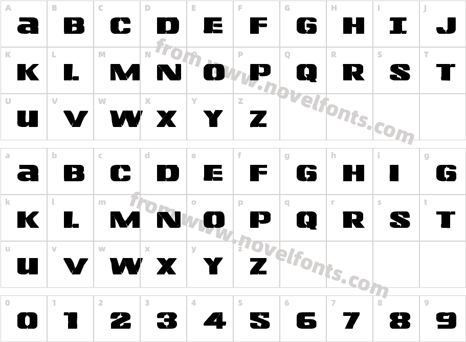 Left Hand Luke ExpandedCharacter Map