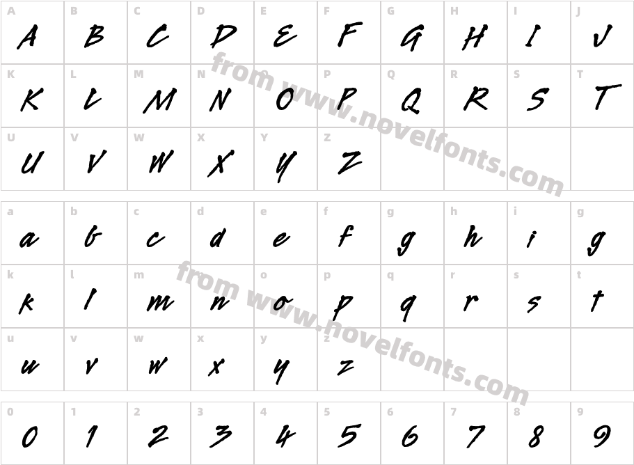 Legault-BoldCharacter Map