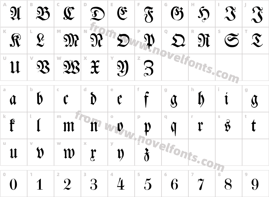 Leibniz-FrakturCharacter Map