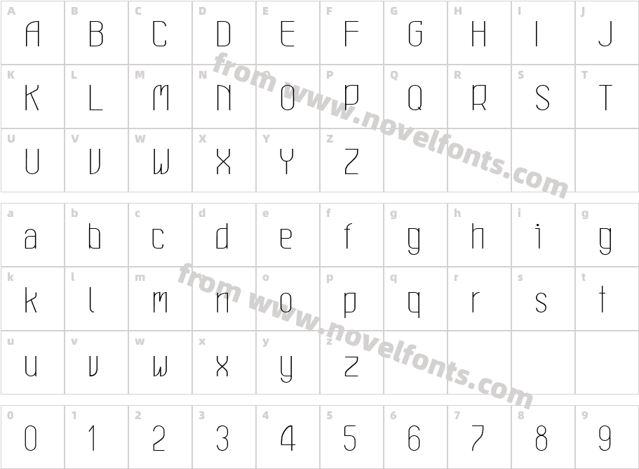 Leicht lightCharacter Map