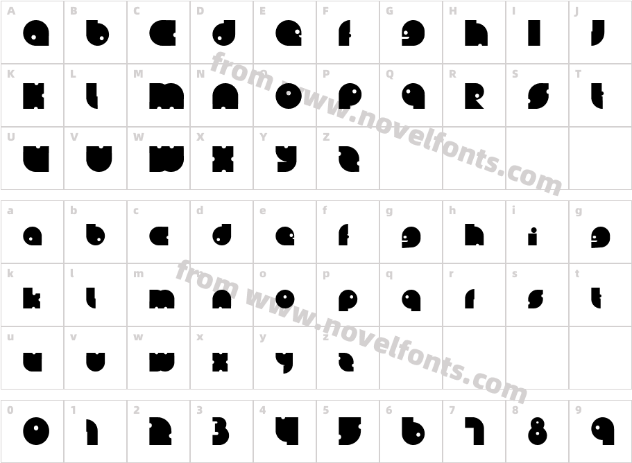 Lein BoldCharacter Map