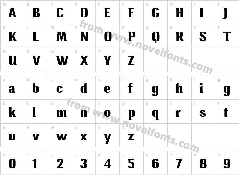 LennoxITC TT BoldCharacter Map