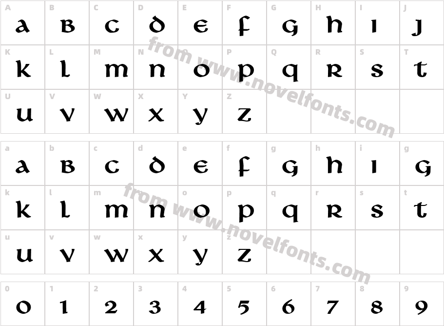 Leo Wide BoldCharacter Map