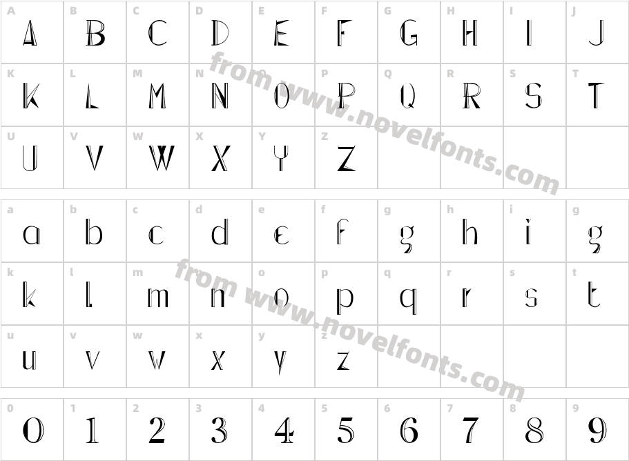 Lepinado LineCharacter Map