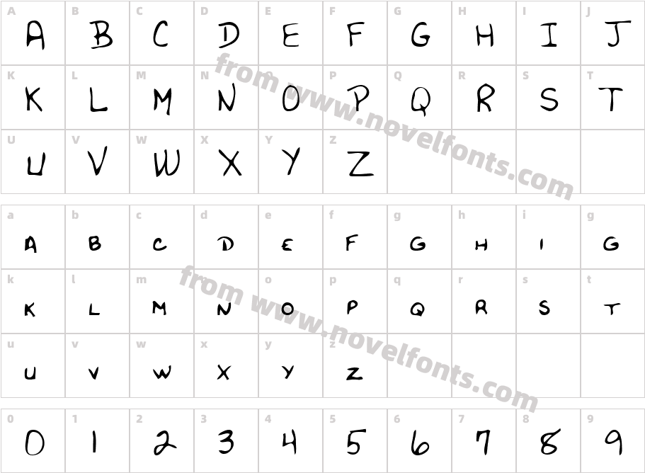 LestersHand-PlainCharacter Map