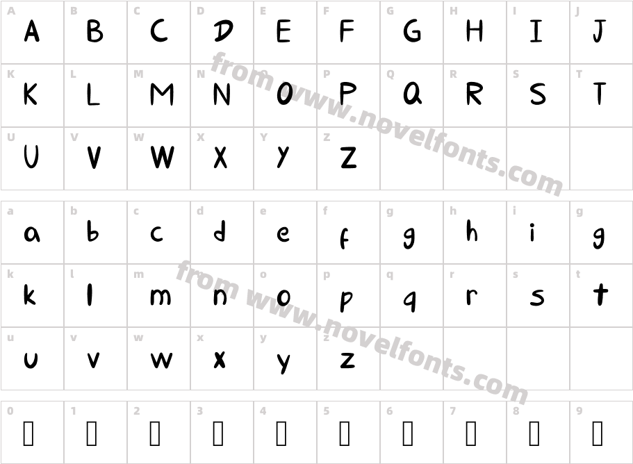 Letritas De Lu RegularCharacter Map