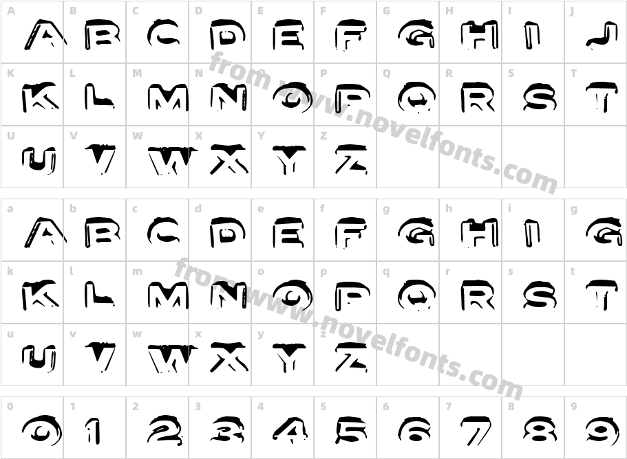 Letter Set ACharacter Map