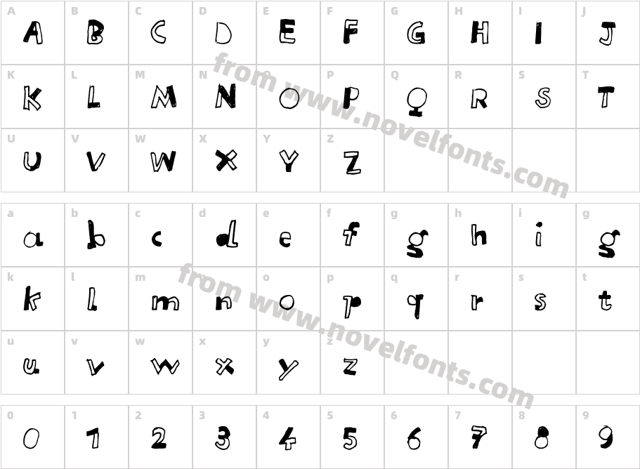 LetterineCharacter Map