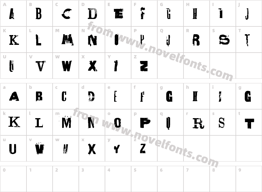 LettrismeCharacter Map