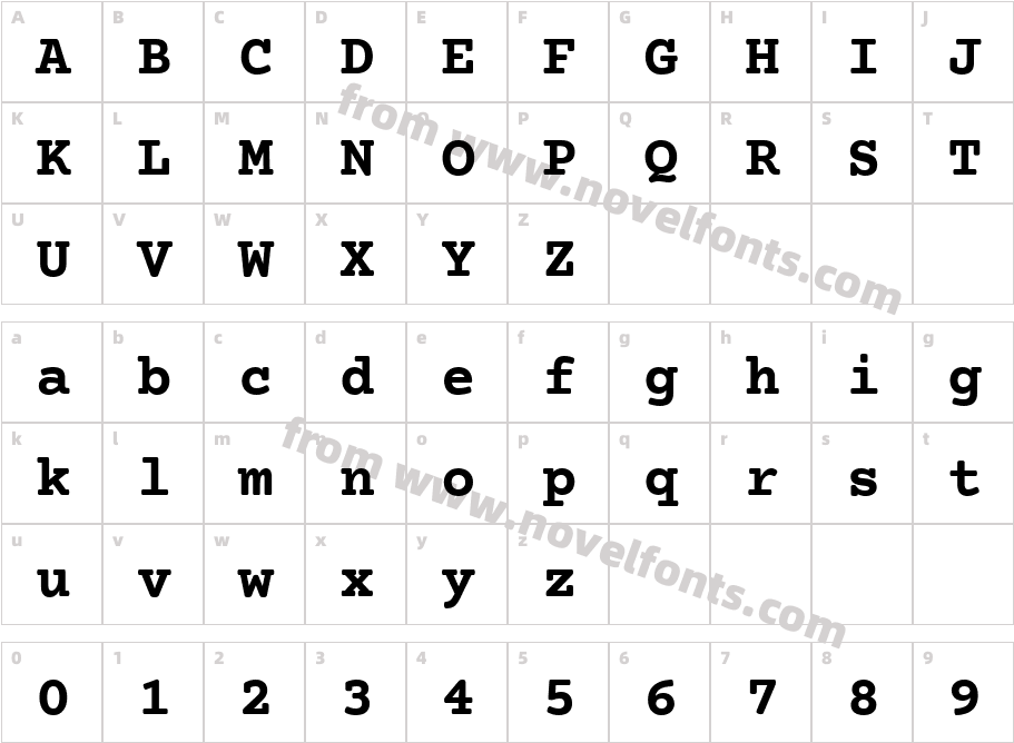 CourierPrime-BoldCharacter Map