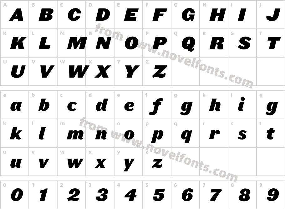 Leviathan-HTF-Black-ItalicCharacter Map