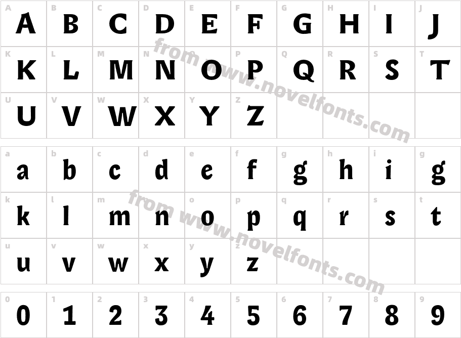 LexiconGothic-BoldCharacter Map