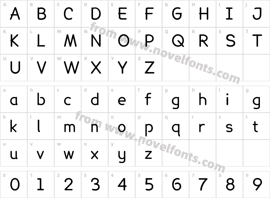 Lexie Readable RegularCharacter Map