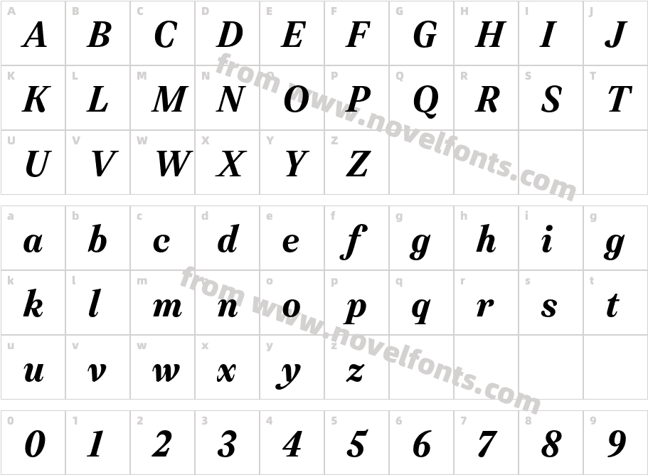 Leyendo DEMO Bold ItalicCharacter Map