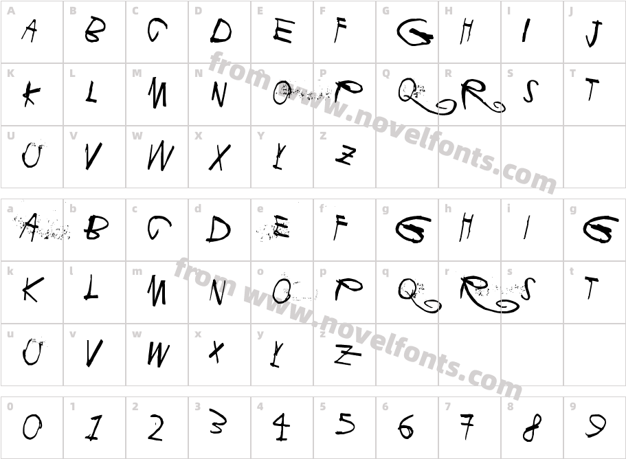 LibertangoCharacter Map