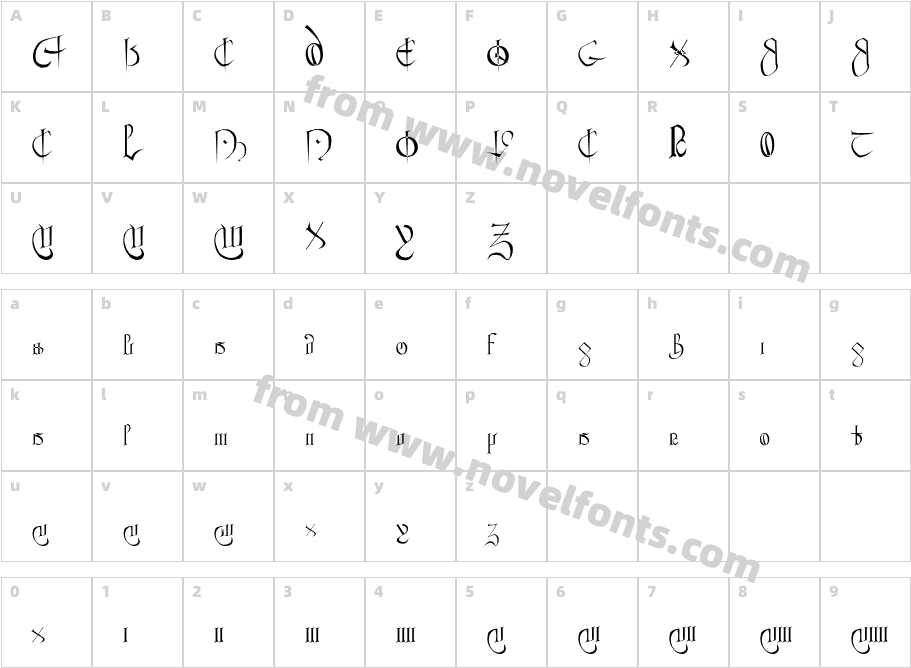 CourthandPlainCharacter Map