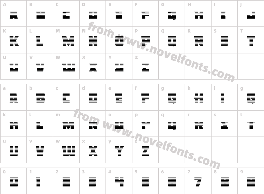 Liberty Legion GradientCharacter Map