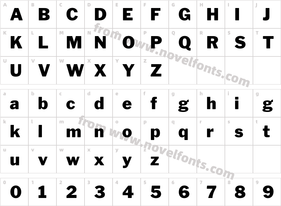 Libre Franklin BlackCharacter Map