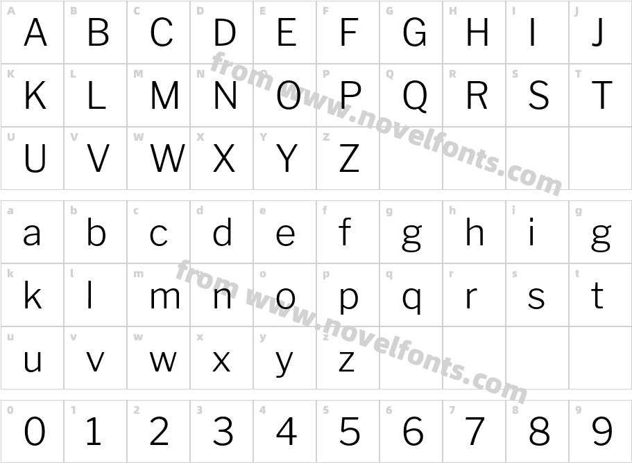 Libre Franklin LightCharacter Map