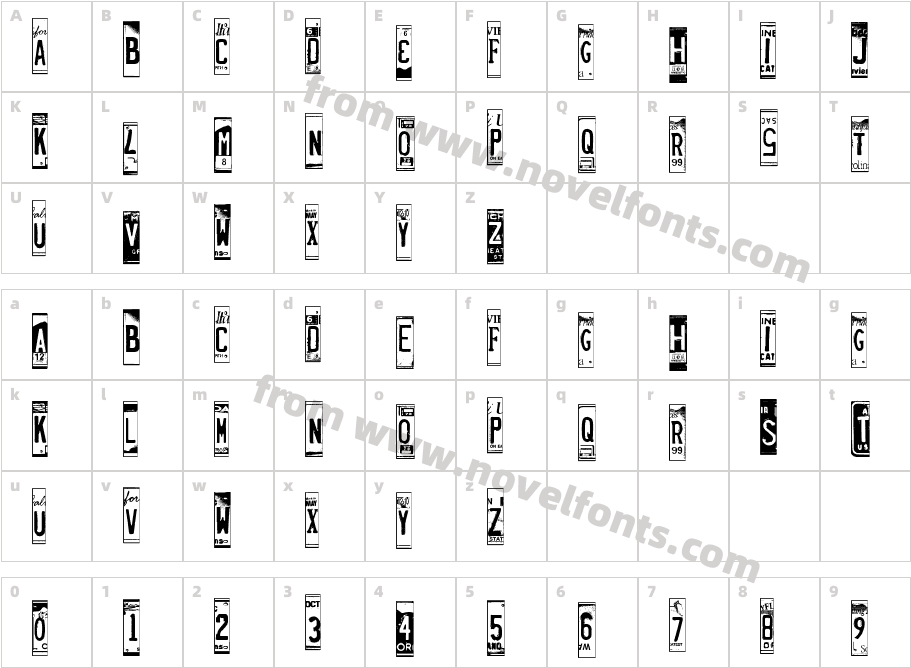 LicensePlatesCharacter Map