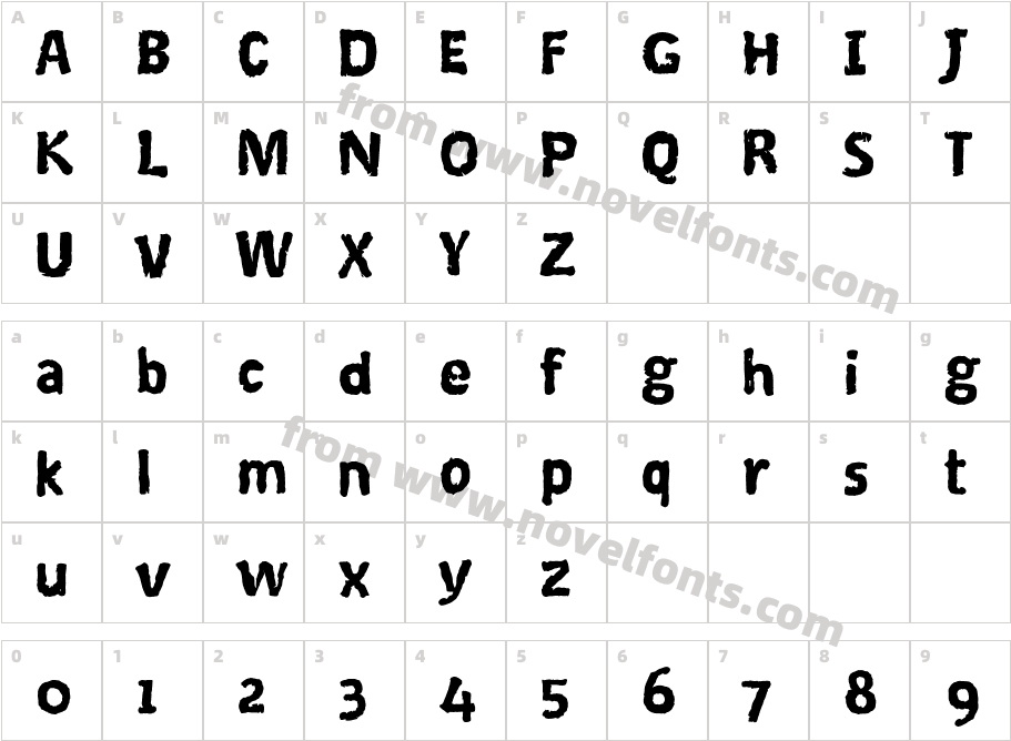 Coventry ITC Std HeavyCharacter Map