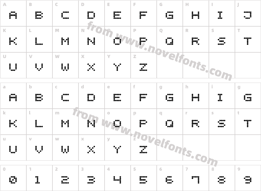 Light LED Display-7Character Map