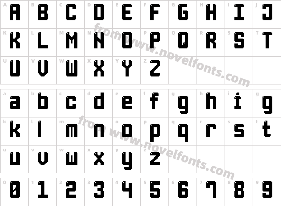 Light Pixel-7Character Map