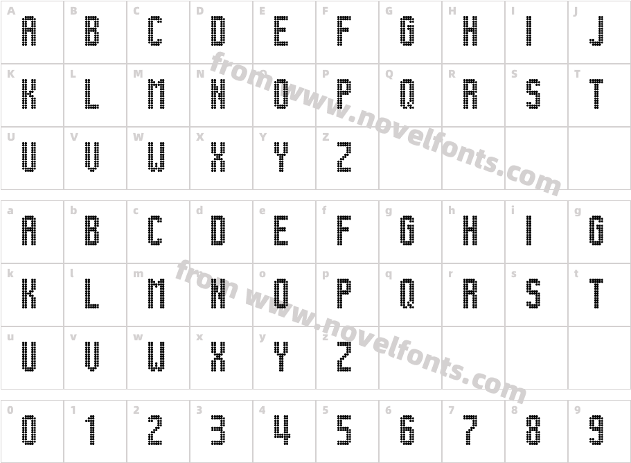 Lightdot 13x6 RegularCharacter Map