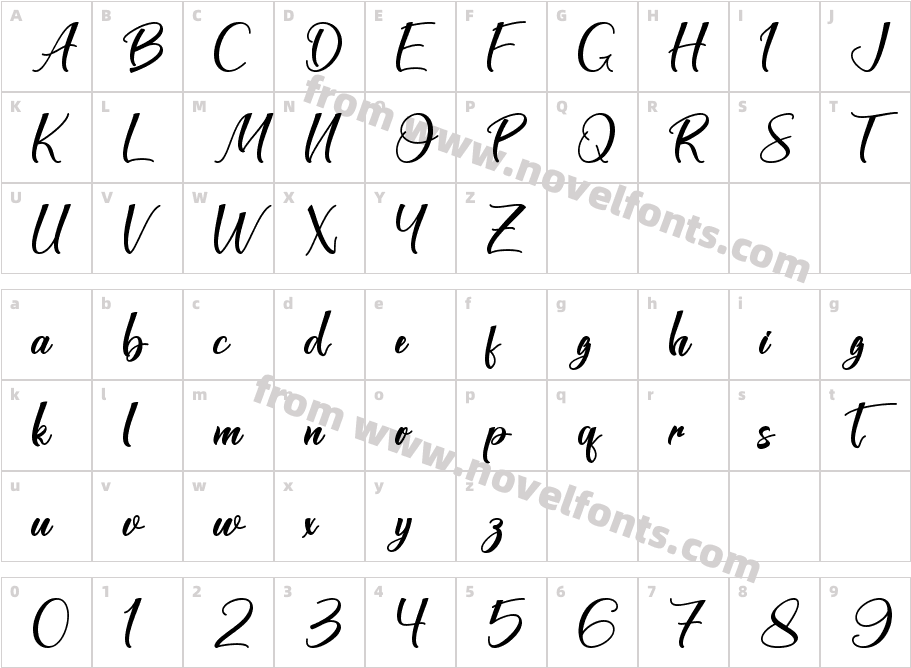 Lightmoon - Personal UseCharacter Map