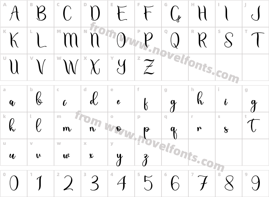 Lightover - Personal UseCharacter Map