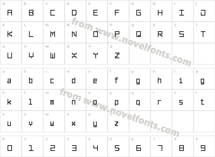 Line Pixel-7Character Map