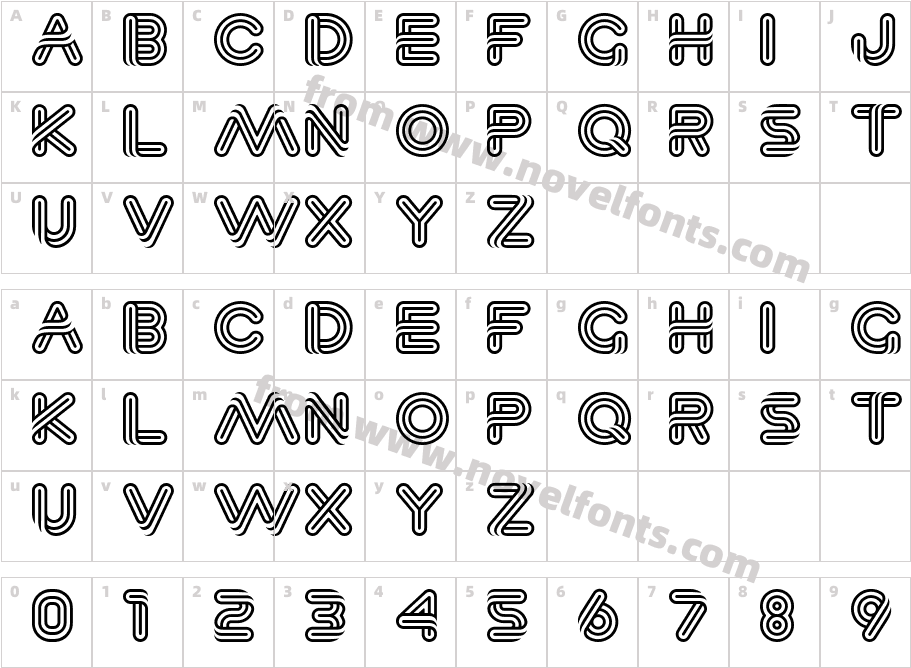 Lineat III RegularCharacter Map