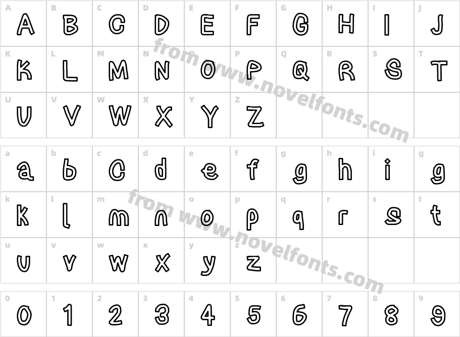 LinerTapeCharacter Map