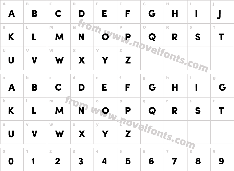 LinetonSans-BoldCharacter Map