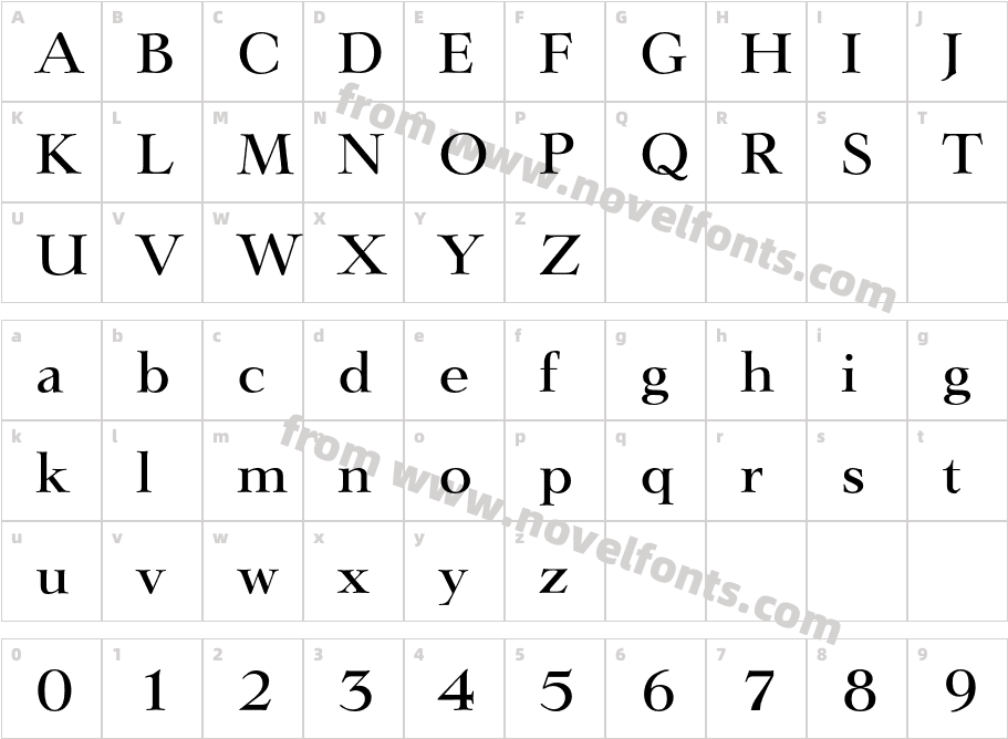 LingwoodEF-MediumCharacter Map