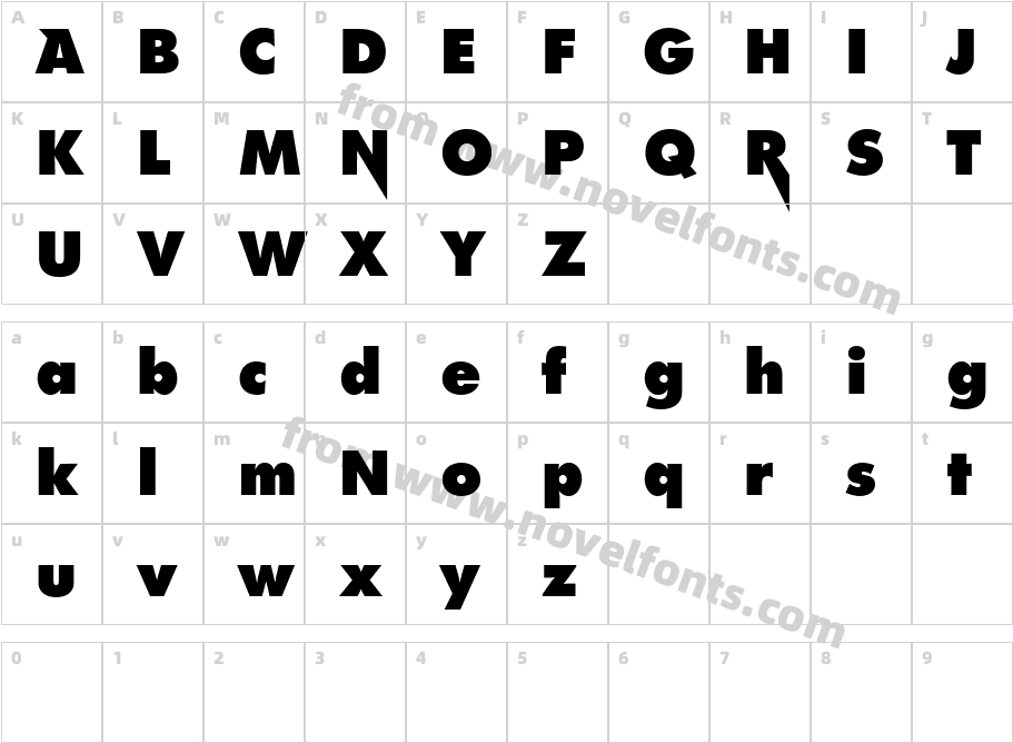 Linkin Park Extra BoldCharacter Map