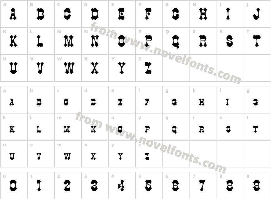 Cowboy ThinCharacter Map