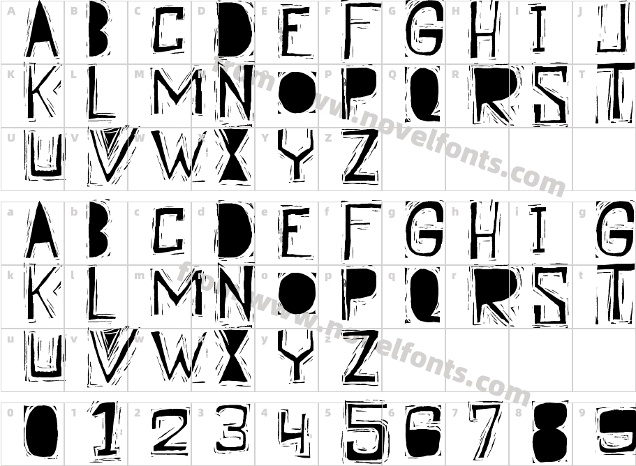 LinographerCharacter Map