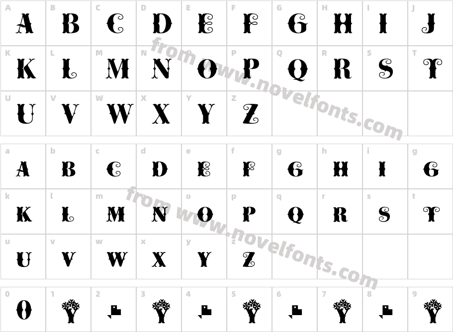 Cowboya-BiCharacter Map