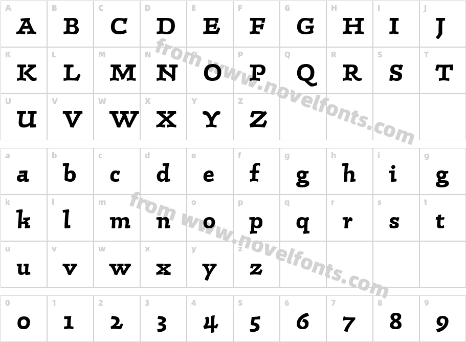 Linotype Conrad BoldCharacter Map