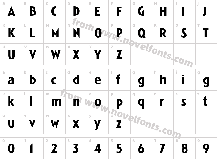 Linotype Spitz BoldCharacter Map