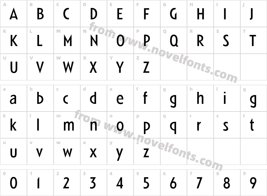 Linotype Spitz BookCharacter Map