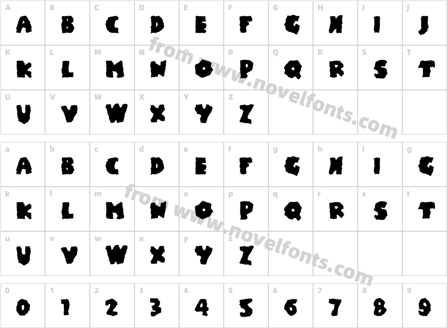 LinotypeCernyCharacter Map