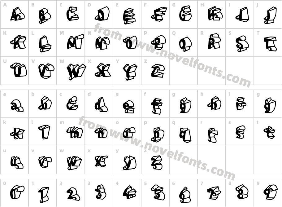 LinotypeHenri-DimensionCharacter Map